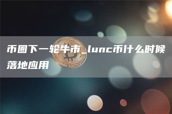 币圈下一轮牛市买什么币