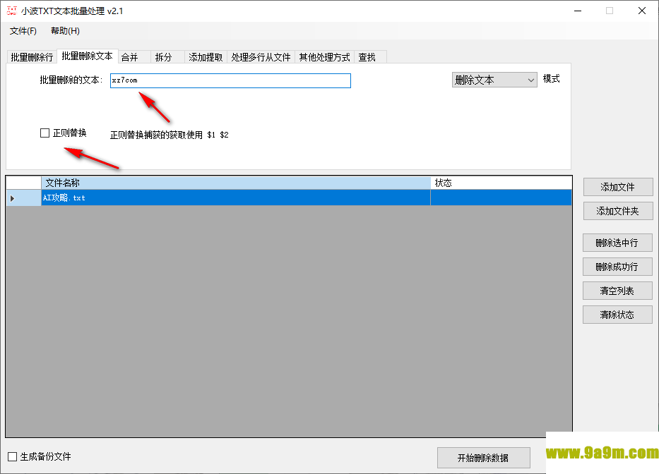 小波TxT文本批量处理