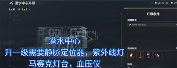 三角洲行动潜水中心收藏室升级材料有哪些 潜水中心收藏室升级材料大全