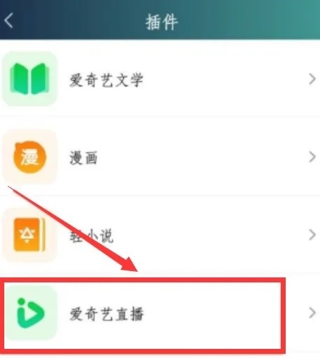 爱奇艺APP如何设置直播插件3