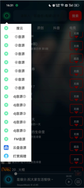 搜云音乐app怎么更换音源模式图片2