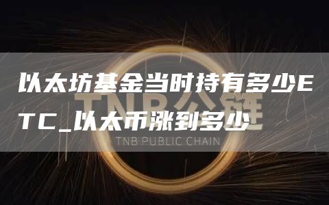 以太坊基金当时持有多少ETC 以太币涨到多少
